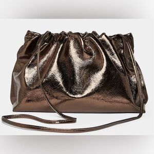 A-esque Metallic Bronze Women's Clutch or Crossbody Bag